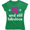 thumbnail image 1 of Women's Graphic 18th Birthday - 18 And Still Fabulous T-Shirt, 1 of 4