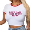 thumbnail image 1 of Women's T-Shirts Slim Fit Summer Top Graphic Crop Tee for Everyday Casual Wear, 1 of 7