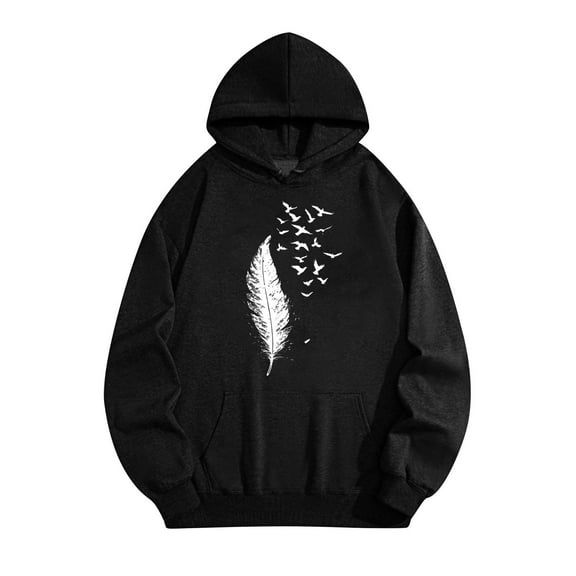 Women's Graphic Hoodies Crewneck Long Sleeve Pullover Drawstring Sweatshirts Floral Graphic Hoodies Winter Fleece Long Sleeve Hooded Tunic tops
