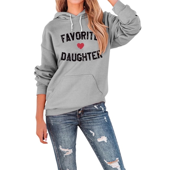 Women's Graphic Hoodies Drawstring Love Heart Letter Printed Long Sleeve Sweatshirts with Pocket Trendy Y2k Casual Loose Fit Hooded Tops