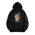 thumbnail image 1 of Women's Graphic Hoodies Oversized Hoodies Casual Long Sleeve Hawaii Print Pullover Sweatshirts with Pocket Cotton Outfit XXL, 1 of 3