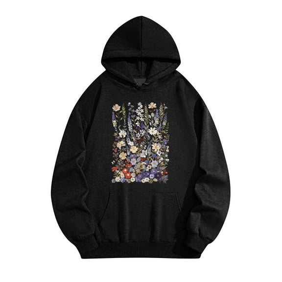 Women's Graphic Hoodies Oversized Hoodies Casual Long Sleeve Hawaii Print Pullover Sweatshirts with Pocket Cotton Outfit XXL