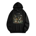 thumbnail image 1 of Women's Graphic Hoodies Oversized Hoodies Cotton Floral Hooded Sweatshirts Casual Fall Outfits 2025 Cute Tops with Pockets S, 1 of 3