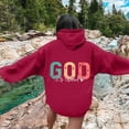 thumbnail image 1 of Women's Graphic Hoodies Oversized Pullover Tops Casual Long Sleeve Hooded Drawstring Sweatshirt With Pockets Be Still Hoodies for Women Women's Fashion Hoodies Sweatshirts Lightweight Casual, 1 of 3