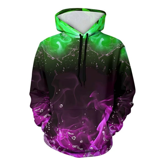 Women's Graphic Hoodies Trendy 3D Printed Drawstring Hooded Sweatshirt Pullover Long Sleeve Tops for Women and Men (2XL, Hot Pink)