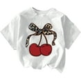 thumbnail image 1 of Women's Graphic Letter Tee Crew Neck Drop Shoulder Trendy Summer T Shirt Short Sleeve Vintage Car Print Top,womens shirts for summer,womens shirts casual short sleeve,womens casual summer shirts, 1 of 6