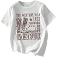 thumbnail image 1 of Women's Graphic Letter Tee Crew Neck Drop Shoulder Trendy Summer T Shirt Short Sleeve Vintage Car Print Top,womens shirts for summer,womens shirts casual short sleeve,womens casual summer shirts, 1 of 5