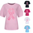 thumbnail image 1 of Women's Graphic Print Crew Neck Tee Lightweight Breathable T-shirt Lovely Active Accomplished, 1 of 4