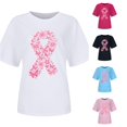 thumbnail image 1 of Women's Graphic Print Crew Neck Tee Lightweight Breathable T-shirt Lovely Active Accomplished, 1 of 4