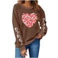 thumbnail image 1 of Women's Graphic Printed Sweatshirt - Round Neck Long Sleeve No Hood Under $10, 1 of 3