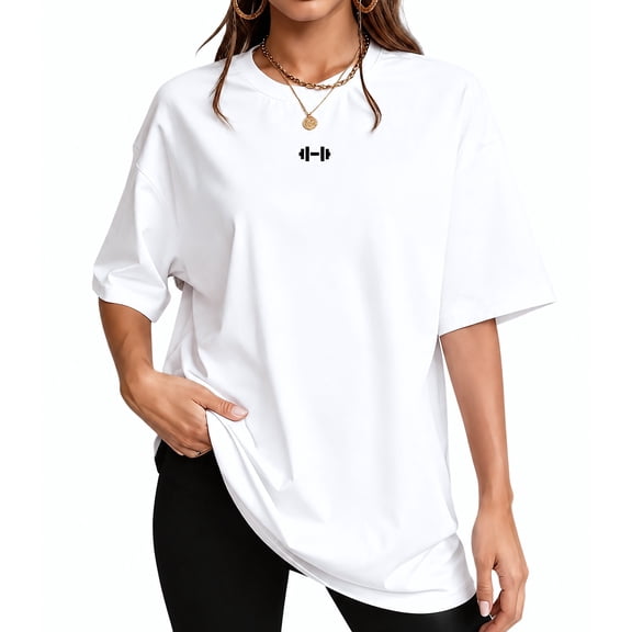 Women's Graphic T-Shirt Letter Print Relaxed Fit Short Sleeve Crew Neck Casual Tee