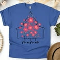 thumbnail image 1 of Women’s Graphic T-Shirt Praying Mama Church Floral Print | Christian Faith Tee, Royal, Size S, 1 of 4