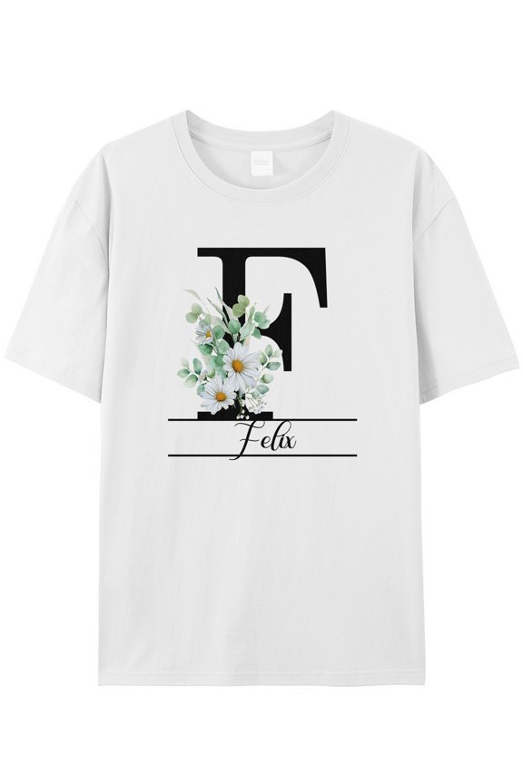 Women's Graphic T-Shirt Tops White S Vintage Custom F Daisy Women's Tops Crew Neck Short Sleeve Tees