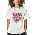 thumbnail image 1 of Women's Graphic T-Shirt White 2XL Women's Tops Red Heart with Letters Crew Neck Short Sleeve Shirts for Women, 1 of 3