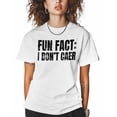 thumbnail image 1 of Women's Graphic T-Shirt White 4XL Women's Tops I Don't Care Crew Neck Short Sleeve Shirts for Women, 1 of 3