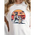 thumbnail image 1 of Women's Graphic T-Shirts, Casual Short Sleeve Tee Tops，Pattern printing，Round neck，Retro，cotton，white，S-5XL, 1 of 4