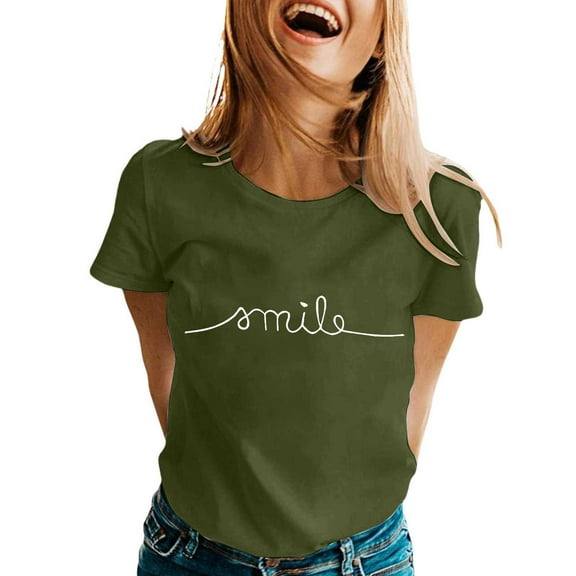 Women's Graphic T-Shirts Summer Casual Short Sleeve Tee Comfortable Fashion Top for Ladies