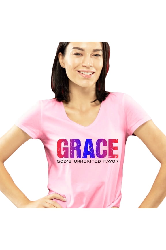 Women's Graphic T-shirt GRACE - God's Unmerited Favor (Medium)