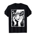 thumbnail image 1 of Women's Graphic Tee，Weird Girl T-Shirt, Creepy Kawaii Edgy Top, Soft Comfort Tee，Round neck，Fashion，cotton，black，S-5XL, 1 of 5