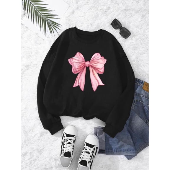 Women's Graphic Tees, Casual Comfort T-Shirt with Vintage Print, Relaxed Fit Tops for Women, Soft Daily Wear Tee Shirt,Cute,cotton,black,S-3XL