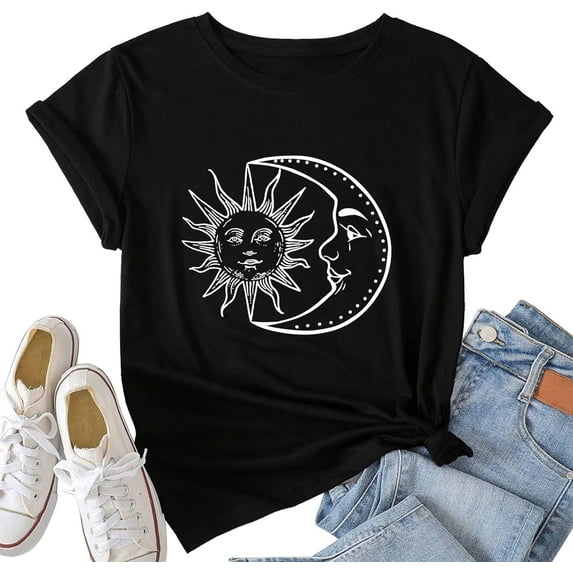 Women's Graphic Tees Summer Short Sleeve Shirt Cute Funny T Shirts for Women Vintage Casual Tees Tops