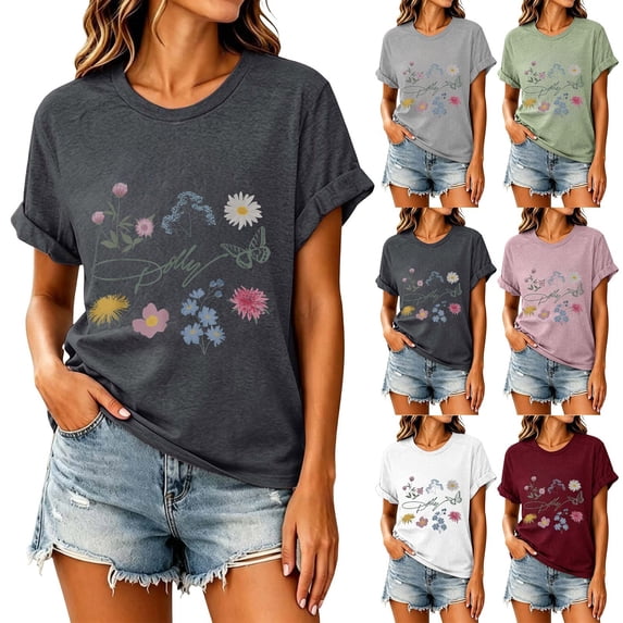 Women's Graphic Tees Vintage Dolly Shirt Parton Memorial T-Shirt Country Legend Tee Short Sleeve Casual T Shirts Fashion Crewneck Tops,S
