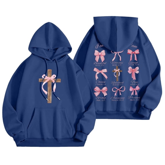 Women's Graphic Word Hoodie Preppy Style Long Sleeve Casual Sweatshirt Tops for Streetwear Comfort
