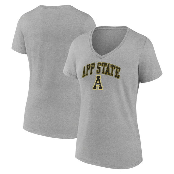 Women's Gray Appalachian State Mountaineers Campus V-Neck T-Shirt