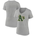 thumbnail image 1 of Women's Gray Athletics Official Logo V-Neck T-Shirt, 1 of 3