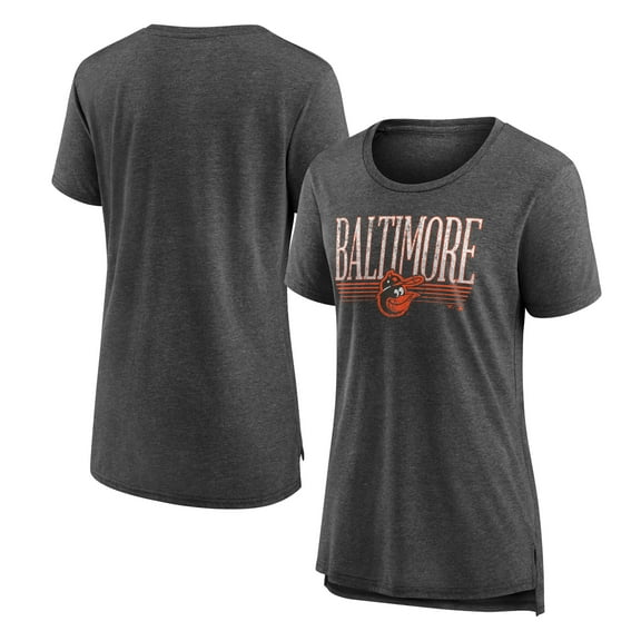 Women's Gray Baltimore Orioles Toppler Tri-Blend T-Shirt