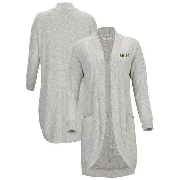 Women's Gray Baylor Bears Oversized Cuddle Tri-Blend Cardigan