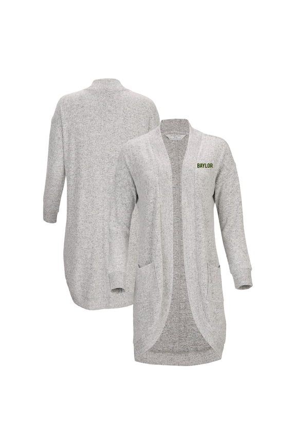 Women's Gray Baylor Bears Oversized Cuddle Tri-Blend Cardigan