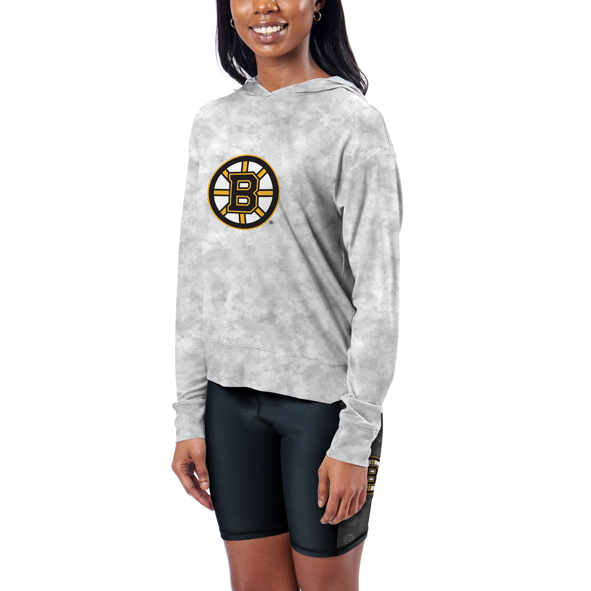 Women's Gray Boston Bruins Pullover Hoodie