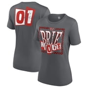 Womens Gray Brie Bella Checkered T-Shirt