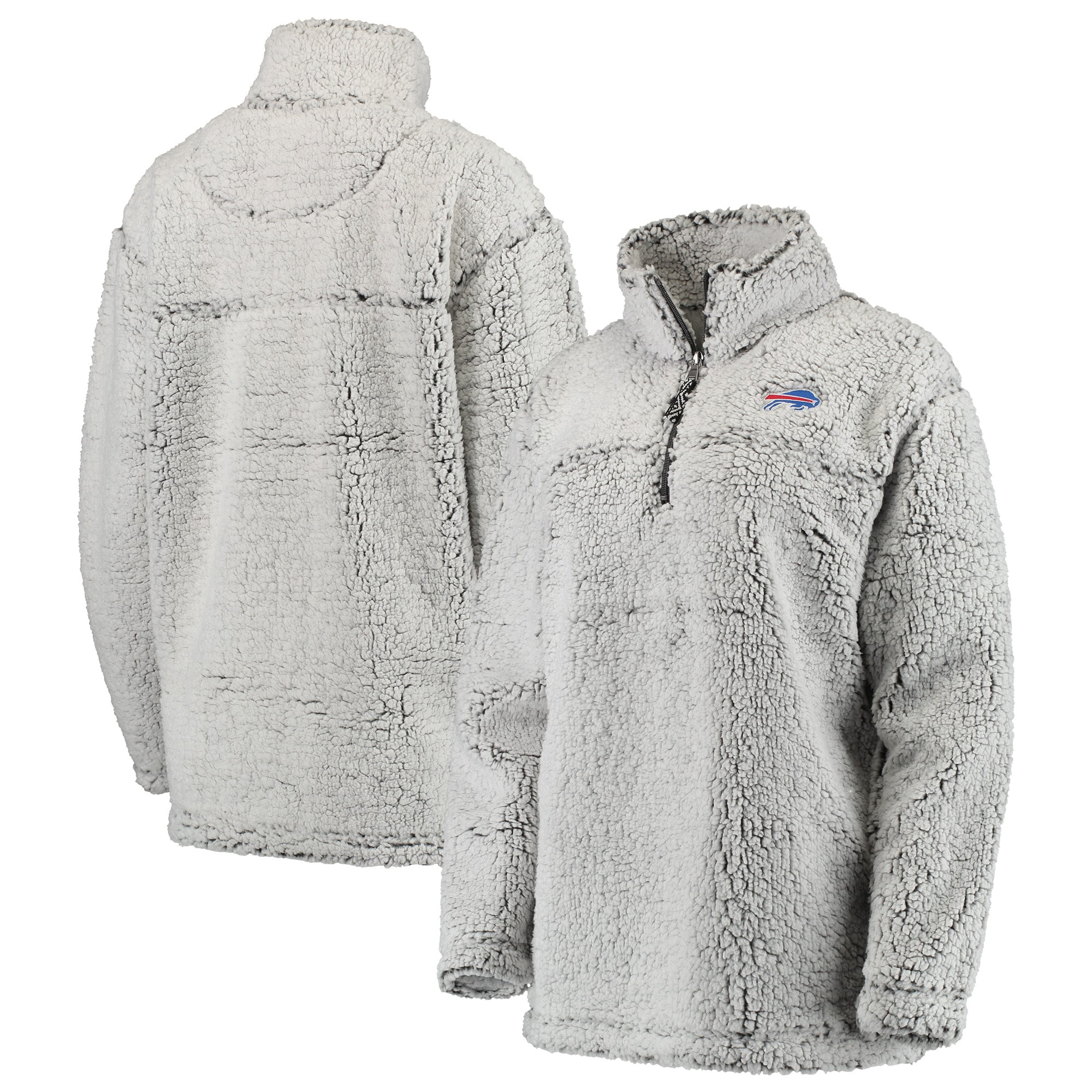 Buffalo Bills Womens White Sherpa Jacket, Size: L