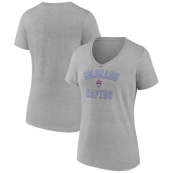 Women's Gray Colorado Rapids Victory Arch Logo V-Neck T-Shirt