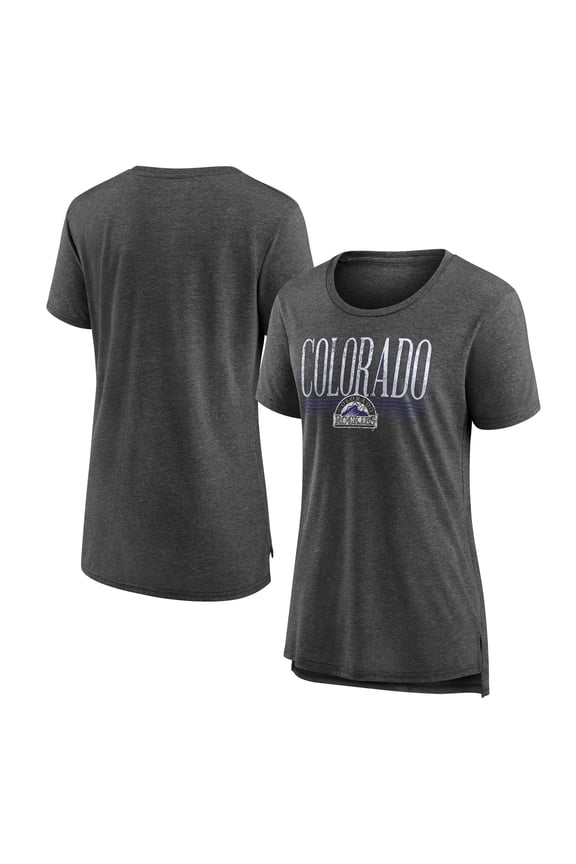 Women's Gray Colorado Rockies Toppler Tri-Blend T-Shirt