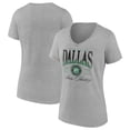 thumbnail image 1 of Women's Gray Dallas Stars Retro Script V-Neck T-Shirt, 1 of 4