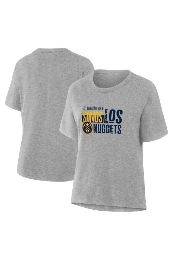 Women's Gray Denver Nuggets Noches Training T-Shirt
