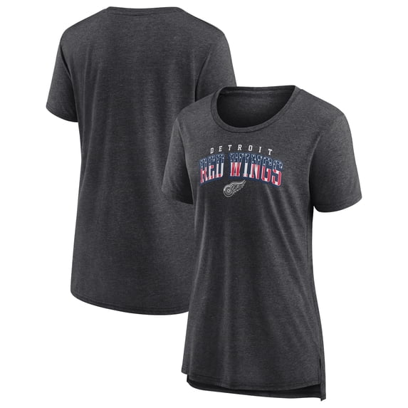 Women's Gray Detroit Red Wings Proud Tri-Blend T-Shirt