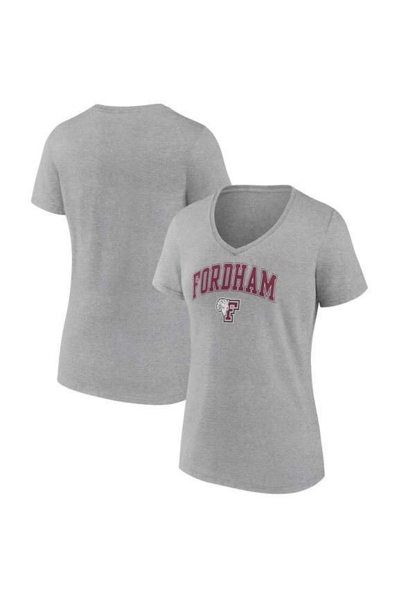 Women's Gray Fordham Rams Campus V-Neck T-Shirt