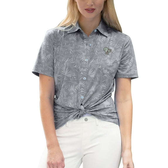 Women's Gray Fordham Rams Vansport Pro Maui Button-Up Shirt