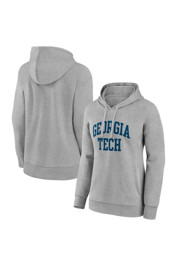 Women's Gray Georgia Tech Yellow Jackets Arch Pullover Hoodie