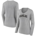 thumbnail image 1 of Women's Gray Grambling Tigers Basic Arch Long Sleeve V-Neck T-Shirt, 1 of 3