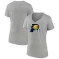 thumbnail image 1 of Women's  Gray Indiana Pacers Primary Logo V-Neck T-Shirt, 1 of 3