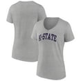 thumbnail image 1 of Women's Gray Kansas State Wildcats Basic Arch V-Neck T-Shirt, 1 of 3