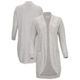 thumbnail image 1 of Women's Gray Kansas State Wildcats Oversized Cuddle Tri-Blend Cardigan, 1 of 3