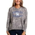 thumbnail image 1 of Women's  Gray Kentucky Wildcats Brandy Tie-Dye Long Sleeve Tri-Blend Pullover Top, 1 of 2