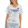 thumbnail image 1 of Women's  Gray Kentucky Wildcats Faye Ruffle V-Neck T-Shirt, 1 of 2