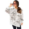 thumbnail image 1 of Women's Gray Leafy Camo Sweatshirt – Casual Daily Wear with Exposed Seams [ZhiHiMeRi] | XL, 1 of 10